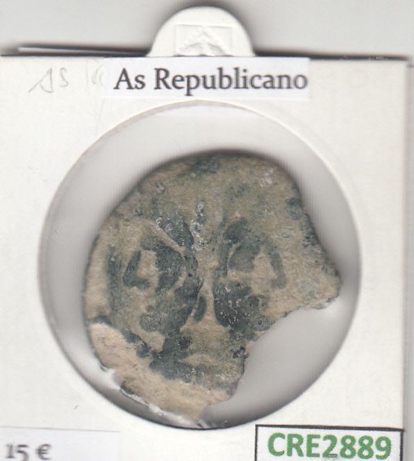 imagen-13-18031.jpg CRE2889 MONEDA ROMANA AS REPUBLICANO VER DESCRIPCION EN FOTO - Imagen 1