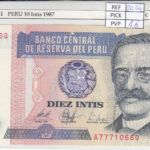 BILLETE PERU 10 INTIS 1987 P-129