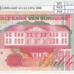 BILLETE SURINAME 10 GULDEN 1998 P-137b.3