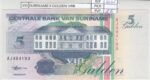 BILLETE SURINAME 5 GULDEN 1998 P-136b.3