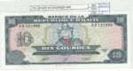 BILLETE HAITI 10 GOURDES 1991 P-256a