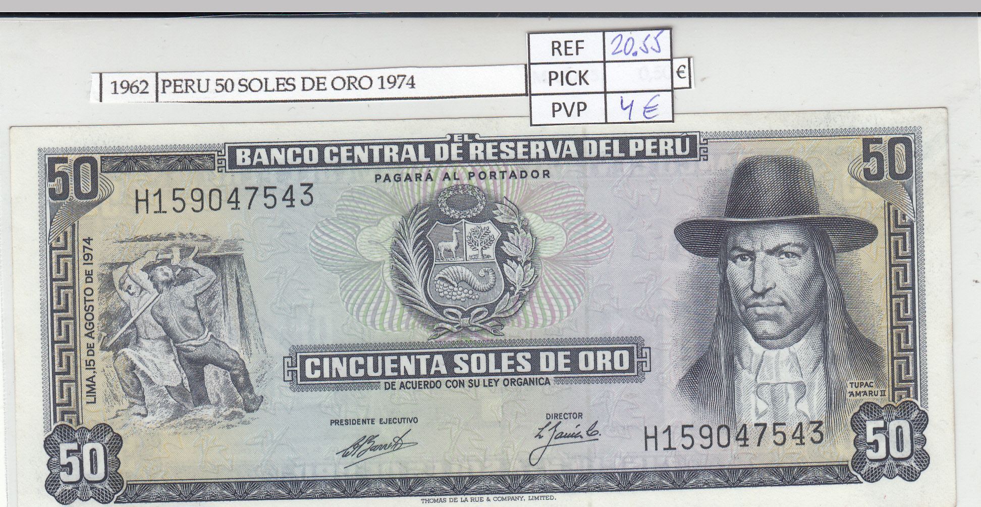 imagen-13-18232.jpg CRJ1962 BILLETE PERU 50 SOLES 1974 P-101c.3 - Imagen 1