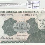 BILLETE VENEZUELA 20 BOLIVARES 1995 P-63e
