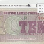 BILLETE BRITISH ARMED FORCES 10 PENIQUES 1972 P-M45a