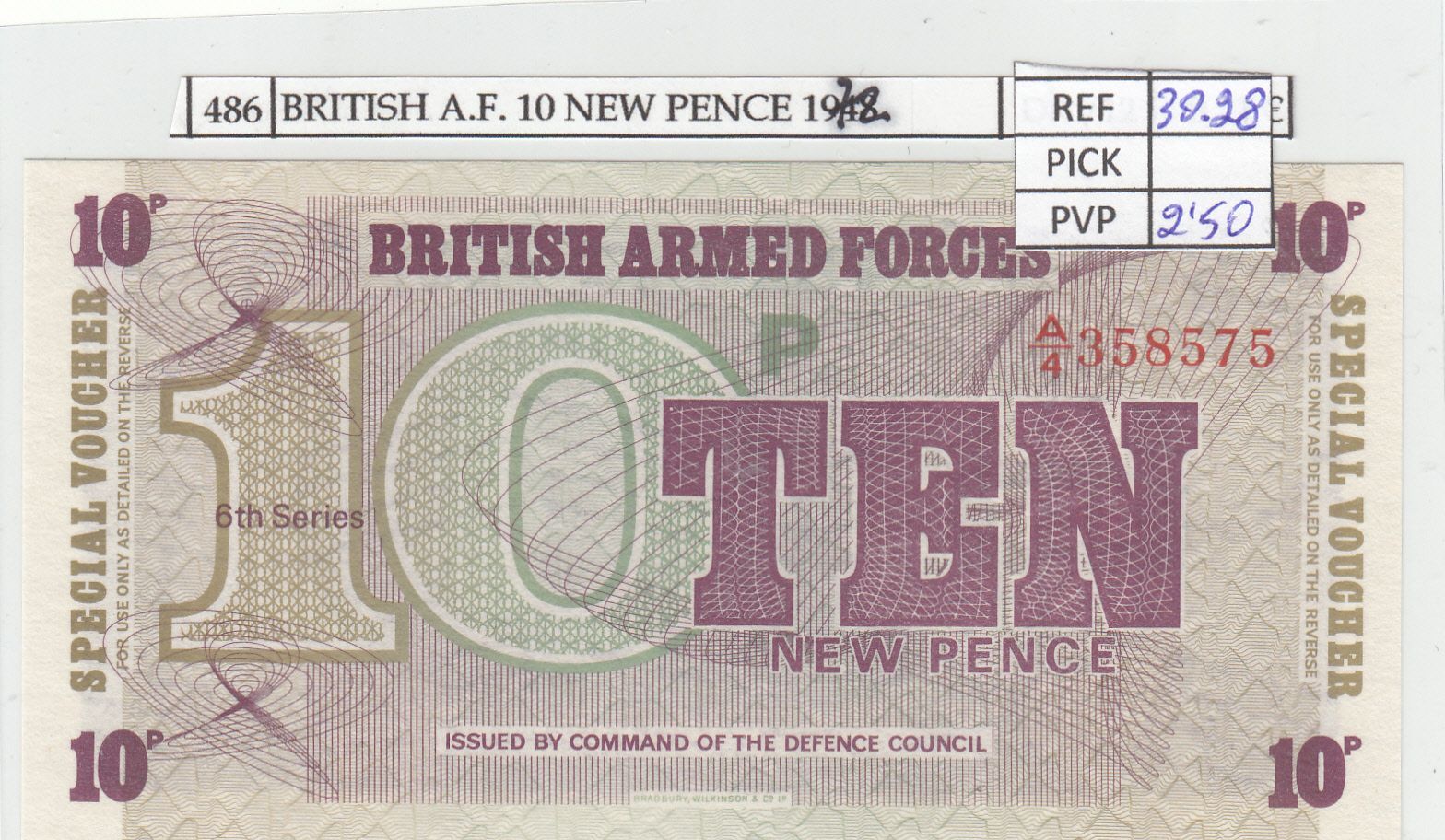imagen-13-18341.jpg BILLETE BRITISH ARMED FORCES 10 PENIQUES 1972 P-M45a - Imagen 1