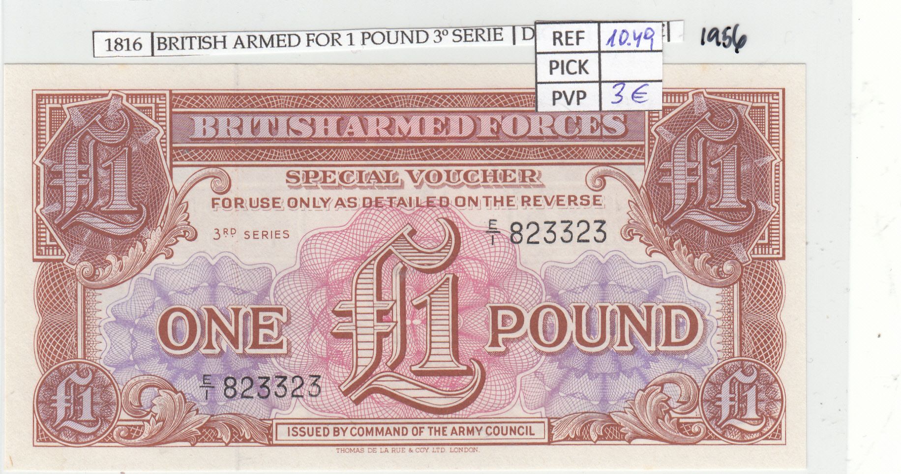 imagen-13-18405.jpg BILLETE BRITISH ARMED FORCES 1 LIBRA 3º SERIE P-M29 - Imagen 1
