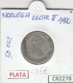 CR2278 MONEDA NORUEGA 50 ORE 1900 PLATA BC