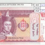 BILLETE MONGOLIA 20 TUGRIK 1993 P-55