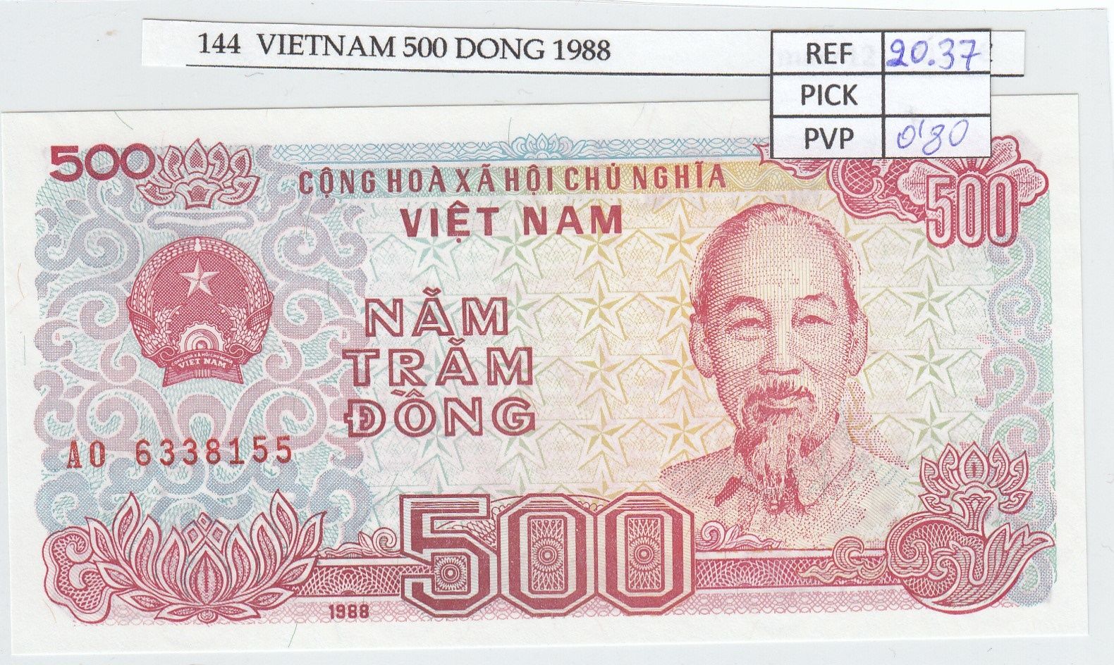 imagen-13-18687.jpg BILLETE VIETNAM 500 DONG 1988 P-101a - Imagen 1