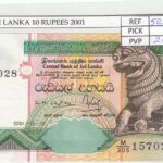 BILLETE SRI LANKA 10 RUPIAS 2001 P-108b