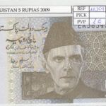 BILLETE PAKISTAN 5 RUPIAS 2009 P-53b