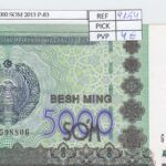 BILLETE UZBEKISTAN 5.000 SOMONI 2013 P-83
