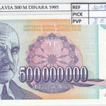BILLETE YUGOSLAVIA 500 MILLONES DINARA 1993 P-134a