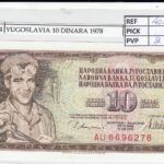 BILLETE YUGOSLAVIA 10 DINARA 1978 P-87a