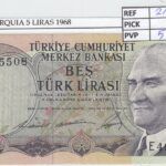 BILLETE TURQUIA 5 LIRAS 1968 P-179a