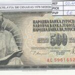 BILLETE YUGOSLAVIA 500 DINARA 1978 P-91a