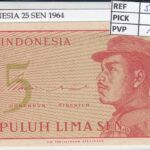 BILLETE INDONESIA 25 SEN 1964 P-93r