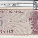 BILLETE INDONESIA 5 SEN 1964 P-91a