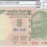 BILLETE INDIA 5 RUPIAS 2009 P-94 Аb