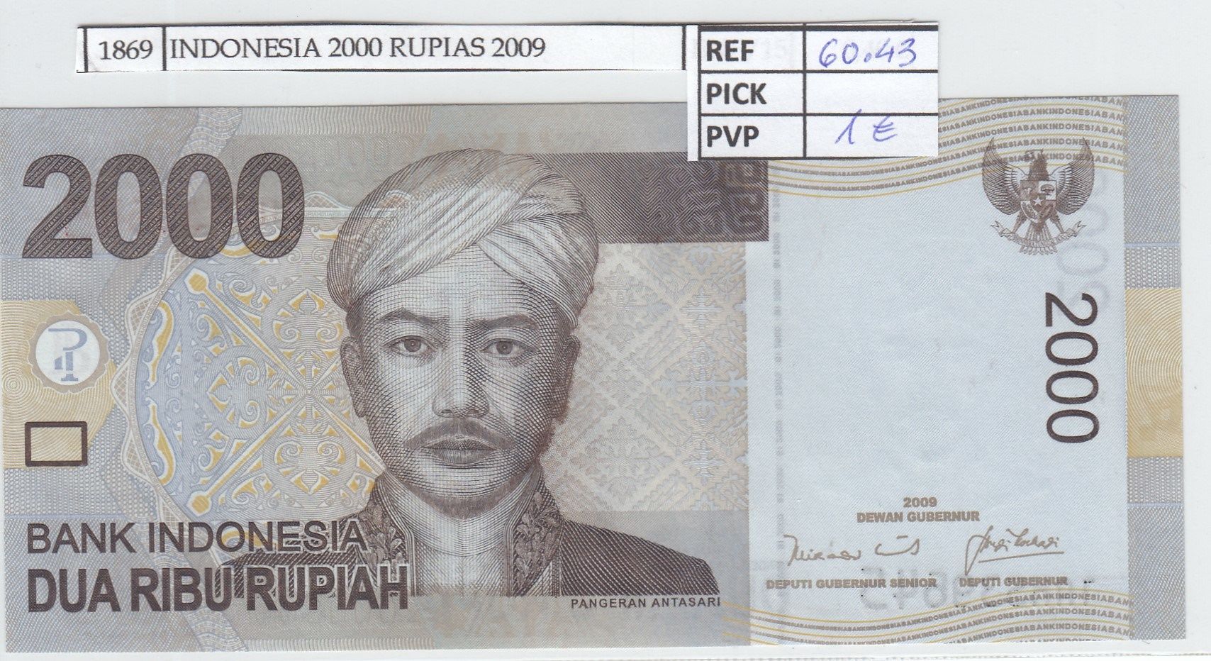 imagen-13-19181.jpg BILLETE INDONESIA 2000 RUPIAS 2009 P-148a - Imagen 1