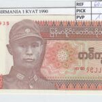 BILLETE BIRMANIA 1 KYAT 1990 P-67a