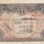 CRBS1232 BILLETE ESPAÑA 25 PESETAS BILBAO BC+