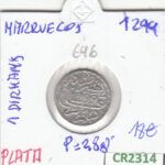 CR2314 MONEDA MARRUECOS 1 DIRHAM 1299 PLATA EBC
