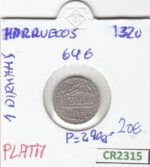 CR2315 MONEDA MARRUECOS 1 DIRHAM 1320 PLATA EBC