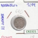 CR2321 MONEDA MARRUECOS 1/2 DIRHAM 1299 PLATA MBC