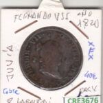 CRE3676 MONEDA ESPAÑA JUVIA FERNANDO VII 1820 COBRE