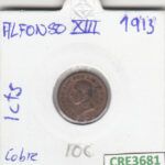 CRE3681 MONEDA ESPAÑA 1 CENTIMO ALFONSO XIII 1913 COBRE