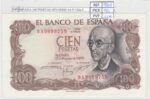 BILLETE ESPAÑA 100 PESETAS 1970 SERIE 9A P-152a.2 SIN CIRCULAR