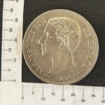 CRBAN341 MONEDA ESPAÑA 5 PESETAS ALFONSO XII 1876 *18*76 DEM PLATA