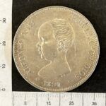 CRBAN353 MONEDA ESPAÑA 5 PESETAS ALFONSO XIII 1890 *18*90 PGM PLATA