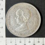 CRBAN355 MONEDA ESPAÑA 5 PESETAS ALFONSO XIII 1889 *18*89 MPM PLATA