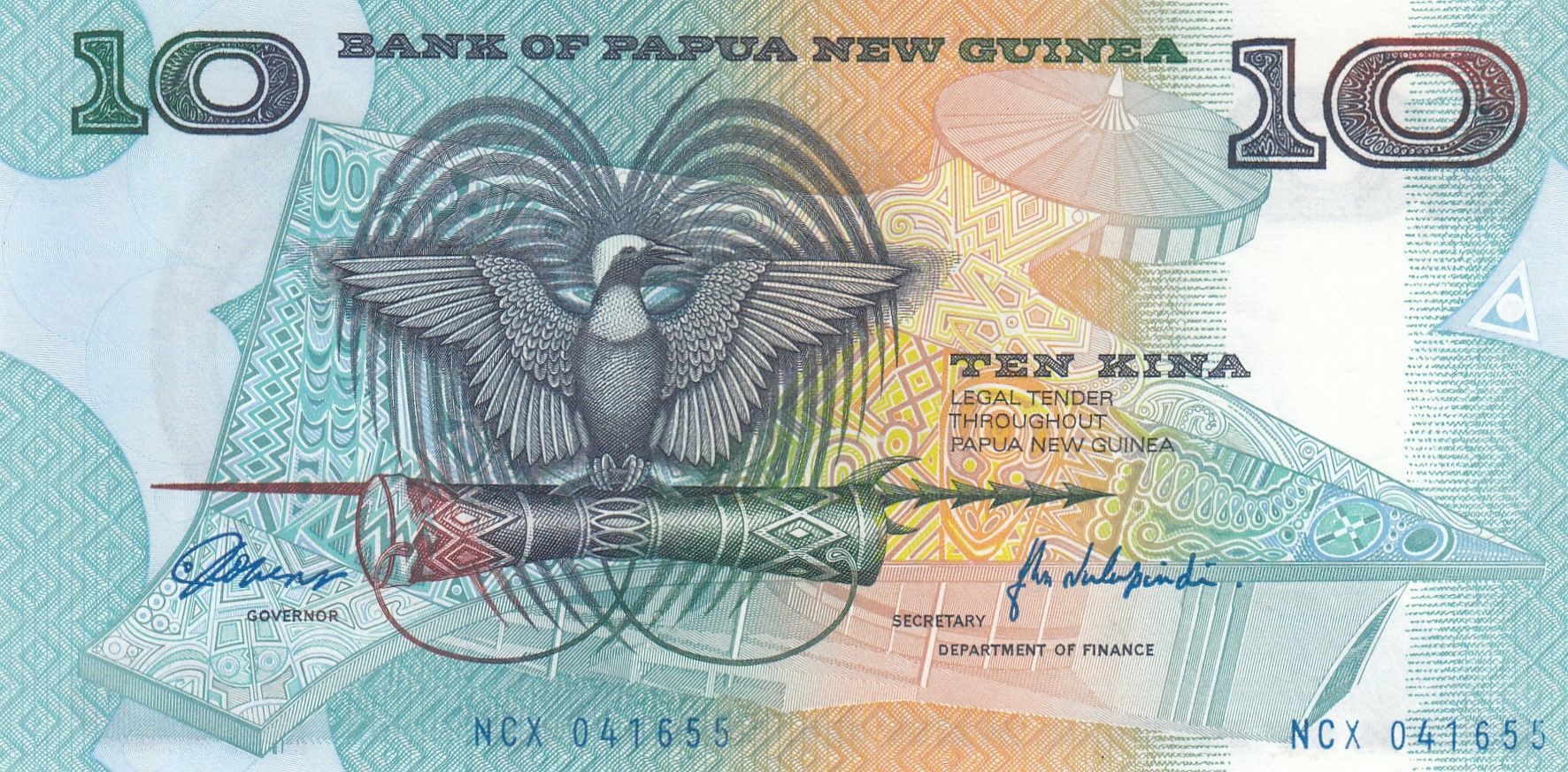 imagen-13-20120.jpg CRBX0368 BILLETE PAPUA NUEVA GUINEA 10 KINA 1988 SIN CIRCULAR - Imagen 1