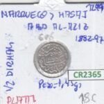 CR2365 MONEDA MARRUECOS 1/2 DIRHAM 1299 PLATA
