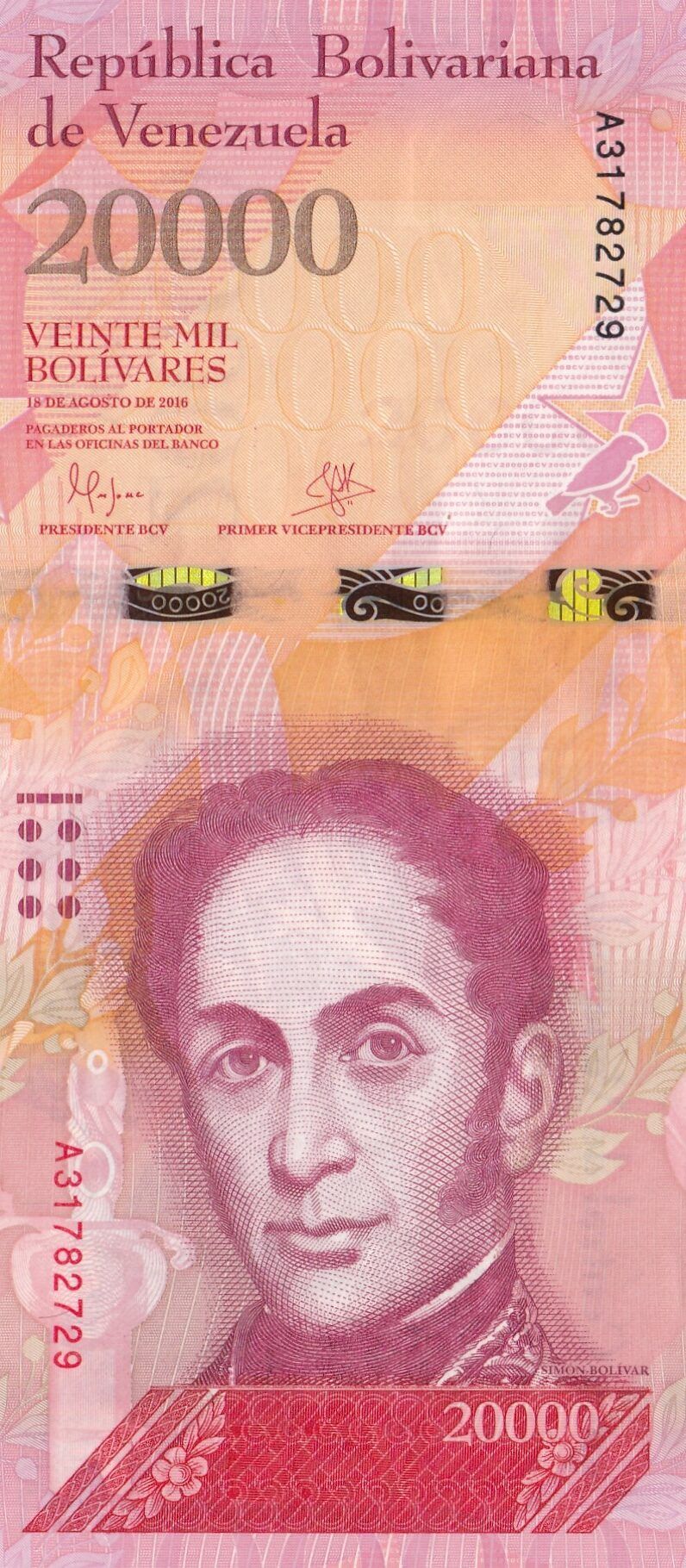 imagen-13-20288.jpg CRBX0395 BILLETE VENEZUELA 20000 BOLIVARES 2016 SIN CIRCULAR - Imagen 1