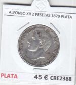 CRE2388 MONEDA  ESPAÑA ALFONSO XII 2 PESETAS 1879 PLATA