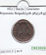 CRE3928 MONEDA ROMANA AE2 SISCIA GRACIANO REPARATIO REIPUB 378-383