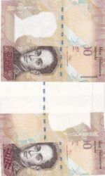 CRBX0579 LOTE 5 BILLETES VENEZUELA 100 BOLIVARES 2014 PRUEBAS SIN CIRCULAR