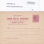 CRCOL460 ENTERO POSTAL CUBA Nº 13