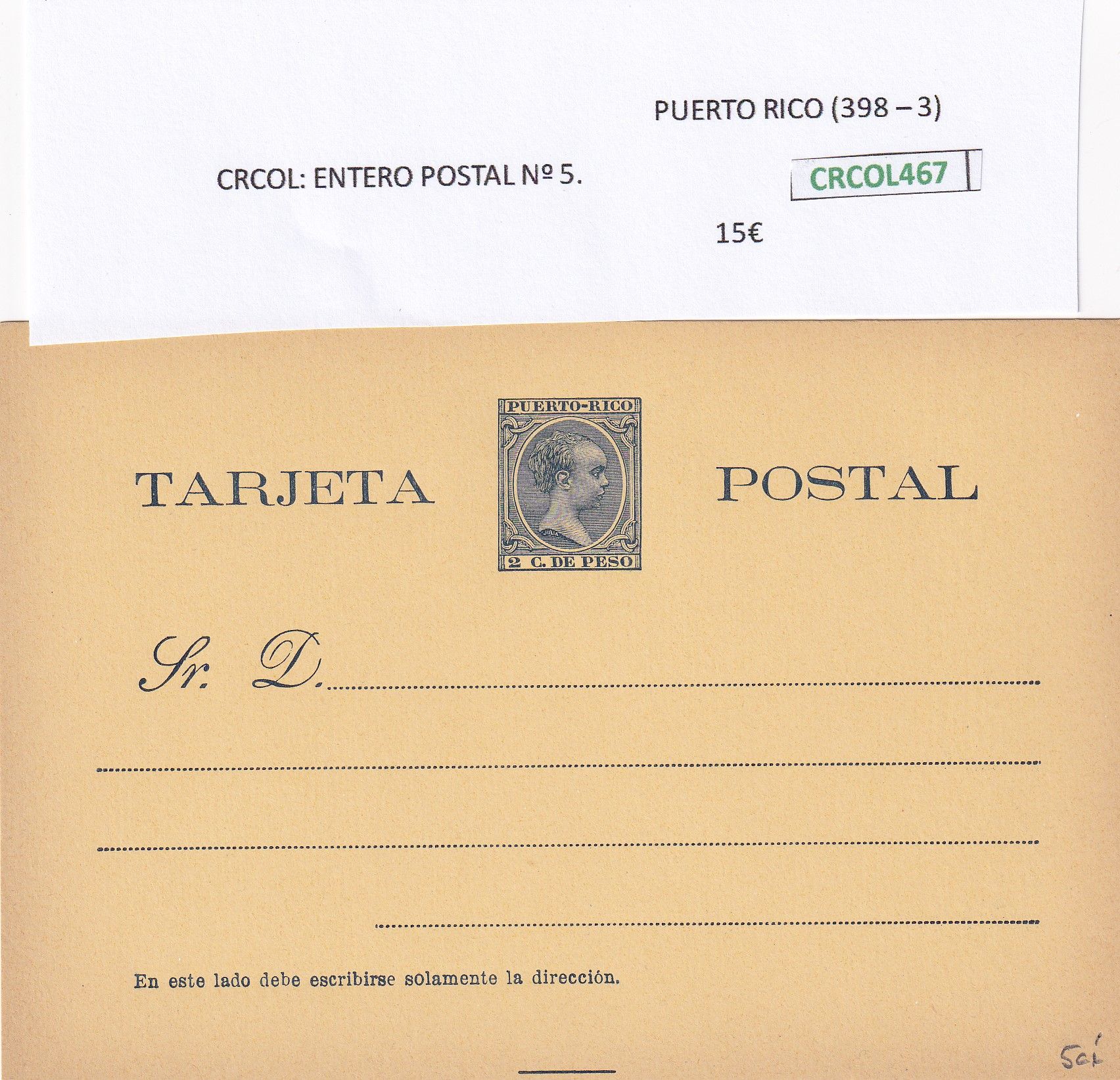 imagen-13-20714.jpg CRCOL467 ENTERO POSTAL PUERTO RICO Nº 5 - Imagen 1