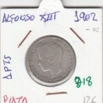 CRE0818 MONEDA ESPAÑA ALFONSO XIII PLATA 1 PESETA 1902 02 MBC