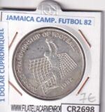 CR2698 MONEDA JAMAICA 1 DÓLAR 1982 MUNDUAL FUTBOL