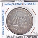 CR2700 MONEDA JAMAICA 1 DÓLAR 1982 MUNDUAL FUTBOL