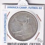 CR2705 MONEDA JAMAICA 1 DÓLAR 1982 MUNDUAL FUTBOL