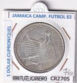 CR2705 MONEDA JAMAICA 1 DÓLAR 1982 MUNDUAL FUTBOL