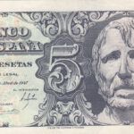 CRBS0500 BILLETE ESPAÑA 5 PESETAS 1947 EBC+