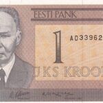 CRBX0634 BILLETE ESTONIA 1 KROON 1992 SIN CIRCULAR
